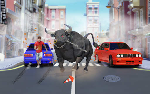 Angry Bull Attack Cow Games 3D screenshot 2
