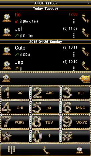 Theme Gold Diamonds RocketDial screenshot 1