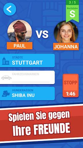 Stadt Land Fluss - Wortspiel für zwei Spieler screenshot 2