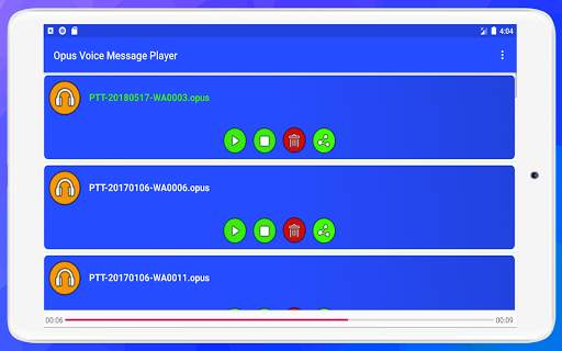Opus Player - Audio Messages Player 5 تصوير الشاشة