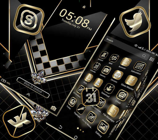Black Luxury Gold Theme screenshot 6