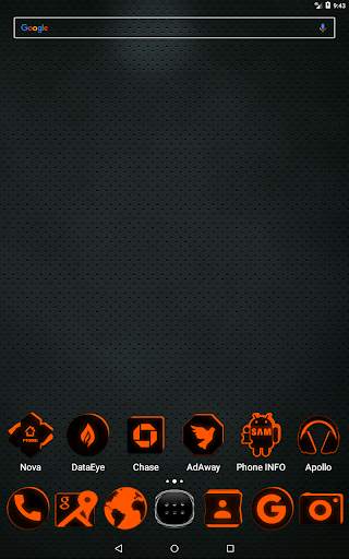 Flat Black and Orange IconPack screenshot 17