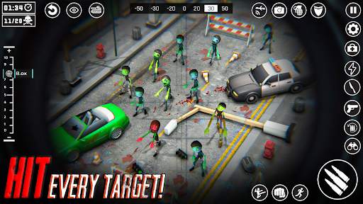 Stickman Sniper: Game Zombie screenshot 4