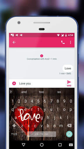 Love Keyboard Theme Wallpaper screenshot 1