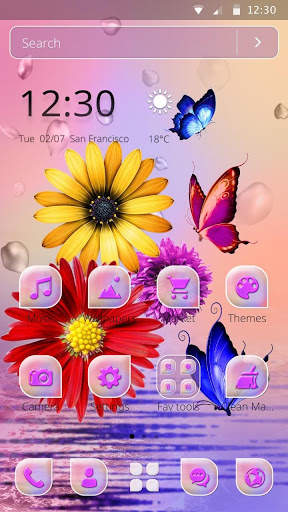 Charismatic Glowing Flowers Theme screenshot 4