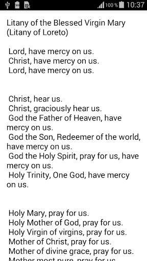 Litany of Loreto (audio   text) offline screenshot 3