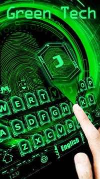Green Tech Keyboard Theme screenshot 1