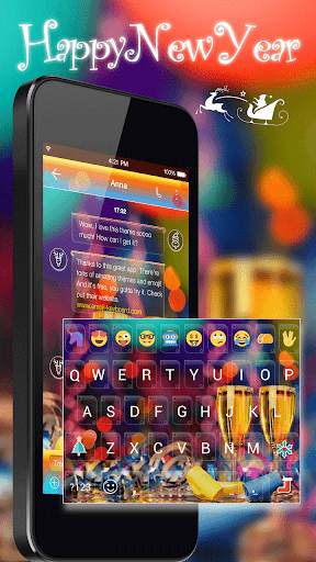 Happy New Year Emoji Keyboard screenshot 2