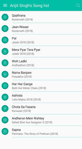 Arijit Singh Songs Lyrics screenshot 1