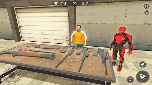 Flying Robot Rope Hero-Army Robot Hero Game screenshot 1