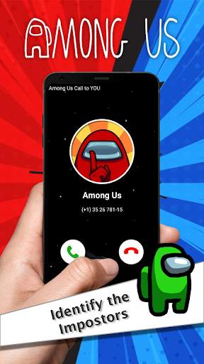 ❗Fake call Among us impostor ❗ screenshot 1