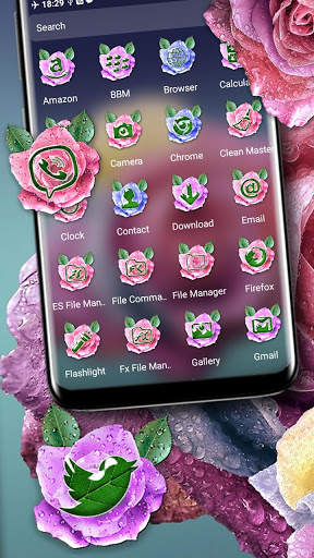 Rose Water Drop Theme Launcher screenshot 2