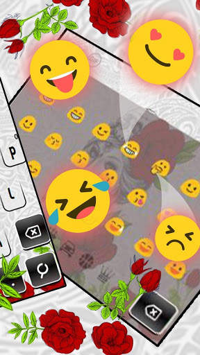 Tattoo Rose Keyboard Theme screenshot 2