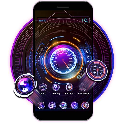Neon Car Hologram Launcher Theme Live Wallpapers 1.0