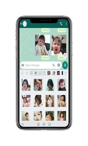Korean Cute Baby Stickers - WhatsApp Sticker Apps screenshot 2