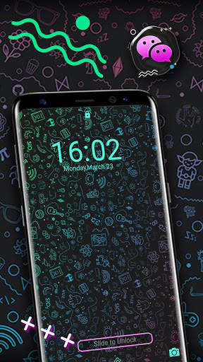 Neon Pattern Launcher Theme screenshot 4
