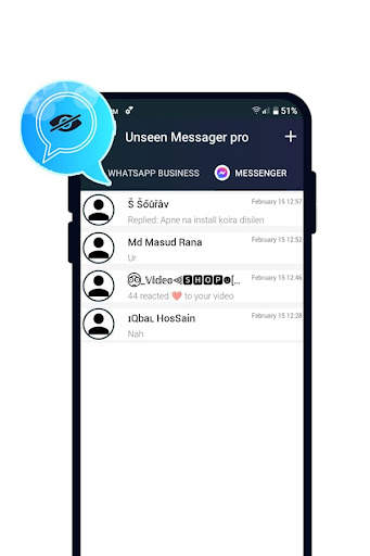 Unseen Messenger for Imo screenshot 1
