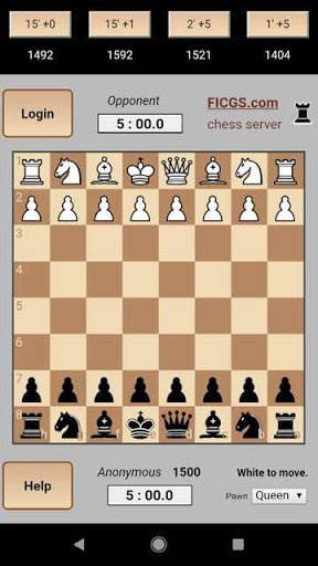 Chess Trainer • FICGS play rated games online screenshot 1