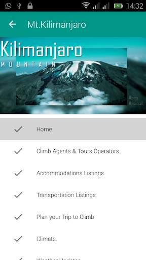 Mount Kilimanjaro App screenshot 1