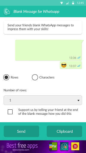 Mensaje en Blanco para Whatsap screenshot 2