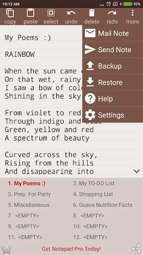 NOTEPAD Simple AdFree screenshot 6