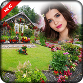 Garden photo frame photo editor | photo mixer icon