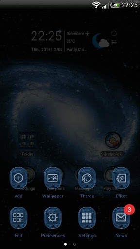 Blue Galaxy GO Launcher Theme screenshot 6