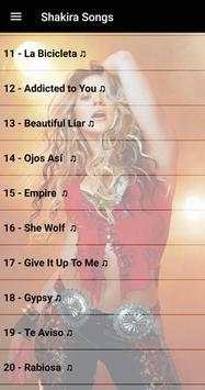 Shakira SONGS OFFLINE ( 40 SONGS ) screenshot 2