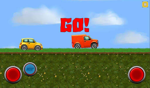 Racing on cartoon cars on the hills and mountains screenshot 2