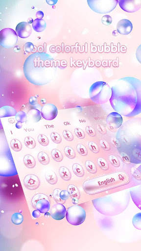 Cool colorful bubble theme keyboard screenshot 1
