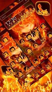 Lively Evil Fire Skull Theme screenshot 4