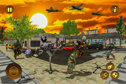Panther Stickman Rope Hero City Crime Survival स्क्रीनशॉट 2