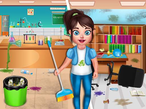Baby Girl School Cleaning - Keep your school Clean screenshot 8