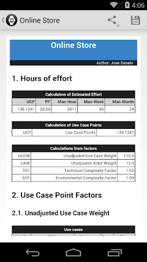 Use Case Points App screenshot 3