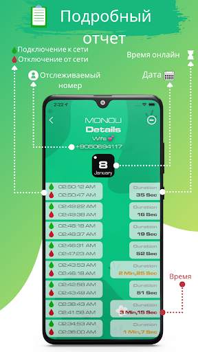 Monoli | Трекер Whatsapp! Online Offline скриншот 3