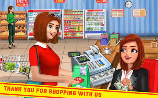 Supermarket Cash Register Sim: Girls Cashier Games screenshot 20