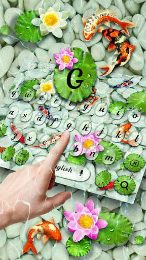 Koi Fish Water Lotus Keyboard screenshot 2