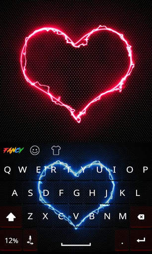 Electric Heart Keyboard Theme screenshot 3