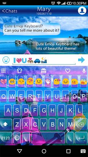 Happy Kayak Emoii Keyboard screenshot 1