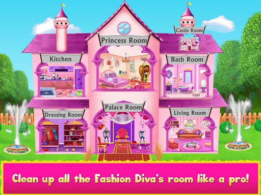 Cleaning games Kids - Clean Decor Mansion & Castle screenshot 1