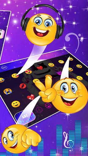Galaxy Neon DJ Keyboard Theme screenshot 3