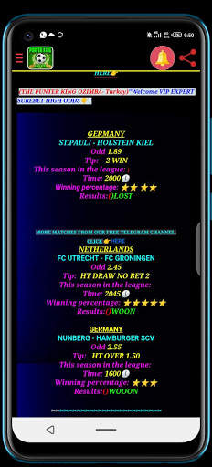 PUNTER KING SUREBET: DAILY FOOTBALL PREDICTION screenshot 1