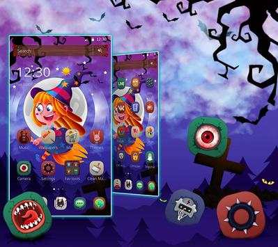 Halloween Night Moon Girl Theme screenshot 3