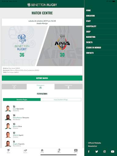 Benetton Rugby Official App screenshot 8
