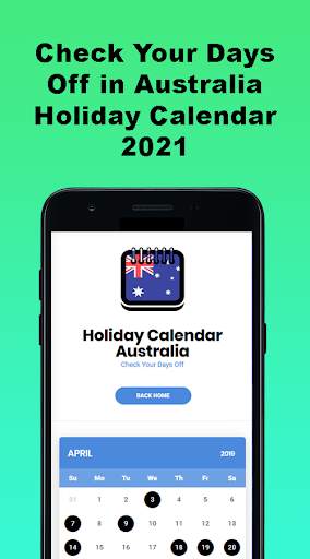 Australia Holiday Calendar 2021 - Calendar Free скриншот 3