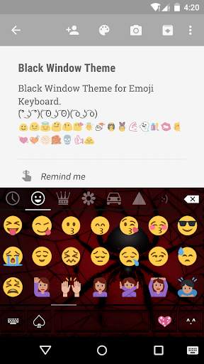 Black Widow Emoji Keyboard screenshot 2