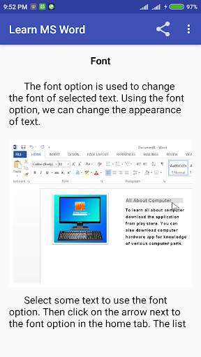 Learn MS Word screenshot 7