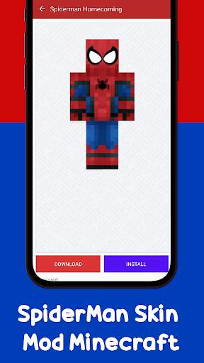 SpiderMan Skin Mod Minecraft screenshot 5