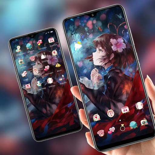 Beautiful anime girl butterfly theme screenshot 4