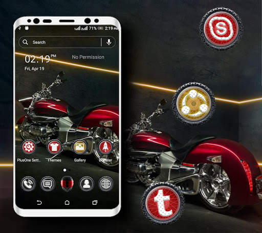 Red Bike Launcher Theme скриншот 1